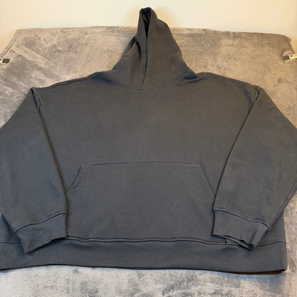 Original Use Fleece Pullover Hoodie Mens XXL Black Oversized Pocket